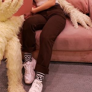 Brown Straight Leg Jeans